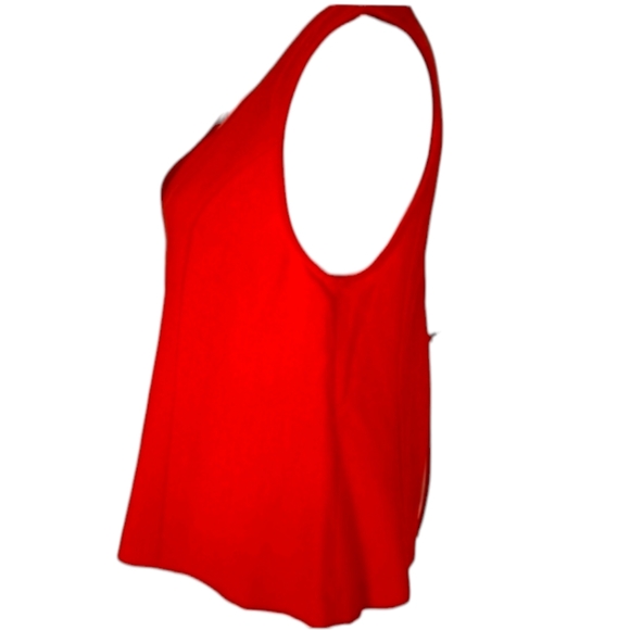 Free People Women Andrea Tie-back Tank Top Sz SM Holiday Red Vneck Sleeveless - Picture 6 of 16